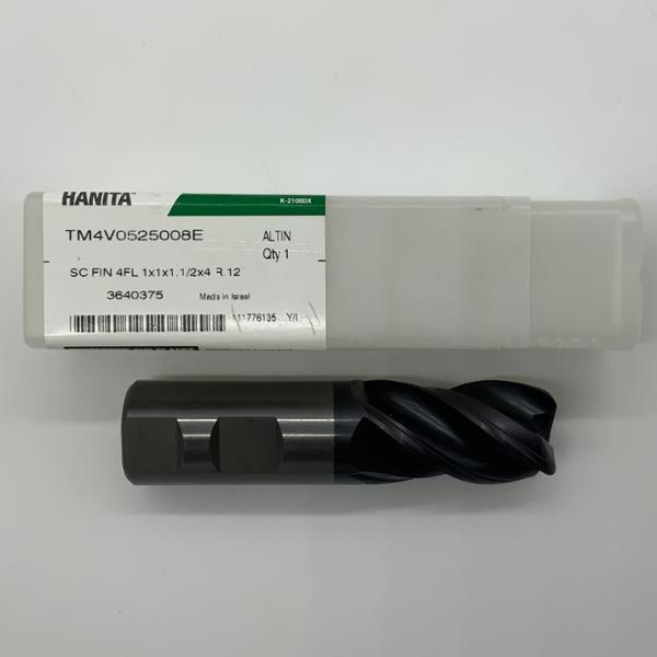 Widia Solid Carbide 4 Flute Endmill 1.000 (25.4mm) Cutting Dia X 1.50 Flute Length With .12” Corner Radius Varimill