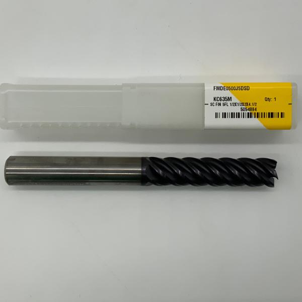 Kennametal Solid Carbide 5 Flute Endmill .500 (1/2) Cutting Dia X 2.0 Flute Length