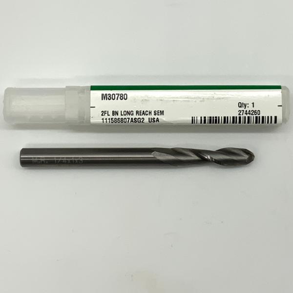 Widia Solid Carbide 2 Flute Ball Endmill .2500 (1/4”) Cutting Dia X 1.0 Flute Length