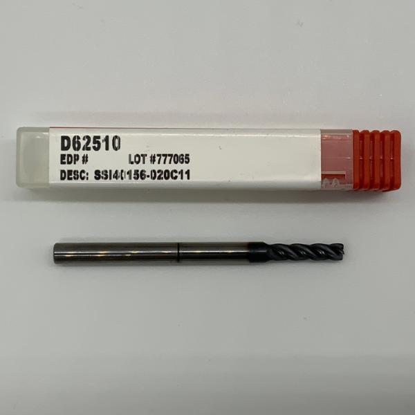 Siem Solid Carbide 4 Flute Endmill .1562 (5/32) Cutting Dia X .60 Flute Length With .015 Corner Radius