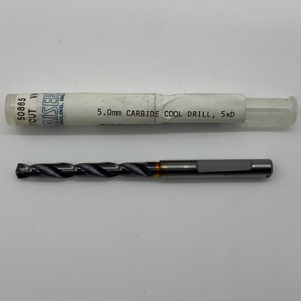Sphinx Solid Carbide 2 Flute Drill .1969 (5.0mm) Cutting Dia X 1.50 Flute Length Coolant Thru