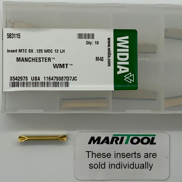 Widia 583-115 583115 M40 .125 Wide Double Ended Dogbone Angled