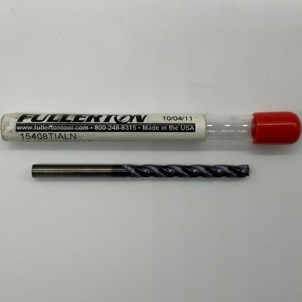 Fullerton Tool Solid Carbide 3 Flute Drill .1719 (11/64”) Cutting Dia X 1.50 Flute Length