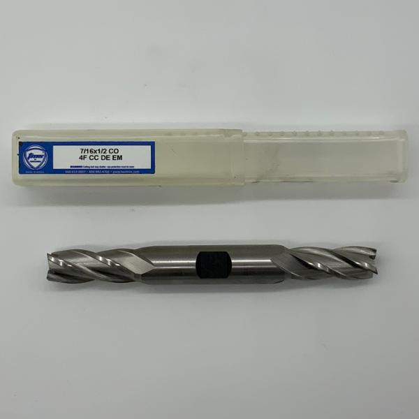 ToolMex Cobalt Double Ended 4 Flute Endmill .4375 (7/16) Cutting Dia X 1.06 Flute Length