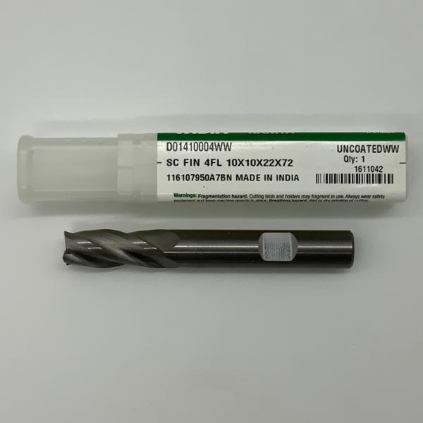 Widia Solid Carbide 4 Flute Endmill .3937 (10mm) Cutting Dia X .87 Flute Length