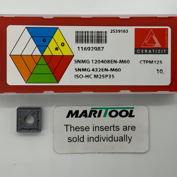 Ceratizit SNMG120408EN M60  CTPM125 ( SNMG432EN M60 )