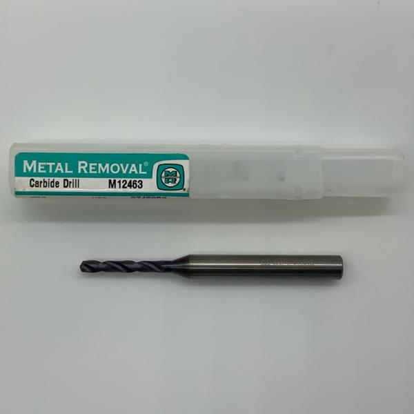 Metal Removal Solid Carbide 2 Flute Drill .1181 (3.0mm) Cutting Dia X .75 Flute Length
