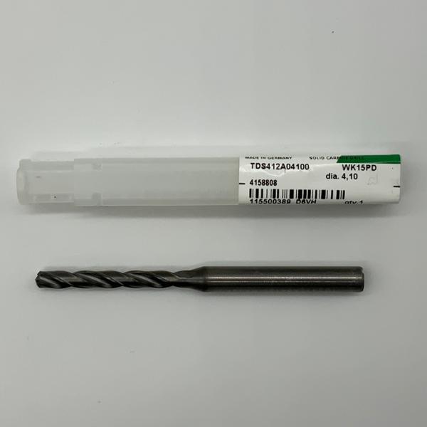 Widia Solid Carbide 2 Flute Drill .1614 (4.1mm) Cutting Dia X 1.20 Flute Length Coolant Thru