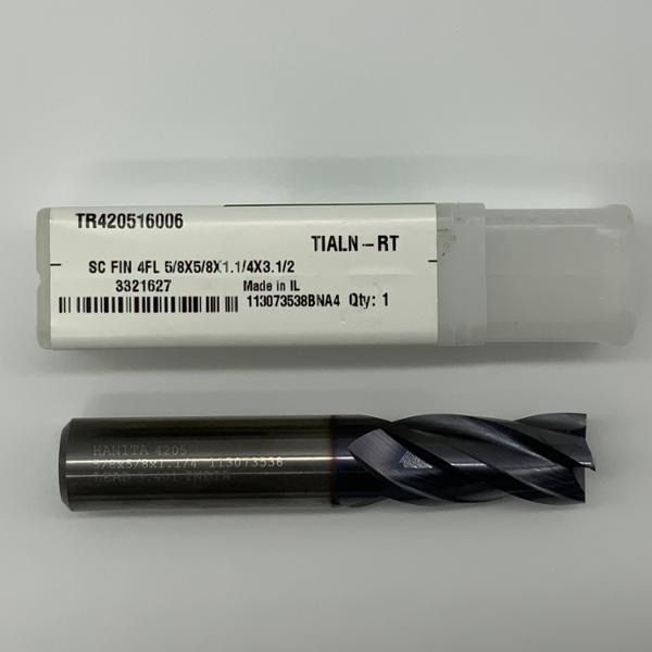 Widia Solid Carbide 4 Flute Endmill .6250 (5/8”) Cutting Dia X 1.25 Flute Length