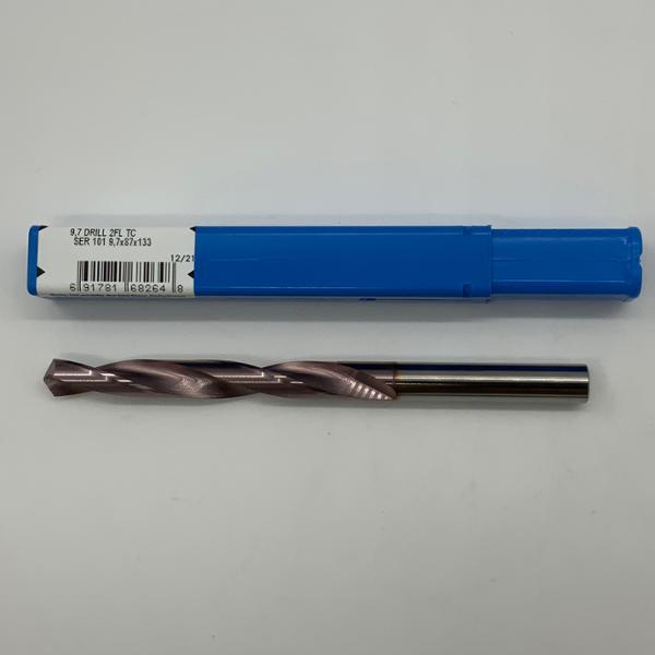 SGS Solid Carbide 2 Flute Drill .3819 (9.7mm) Cutting Dia X 2.92 Flute Length