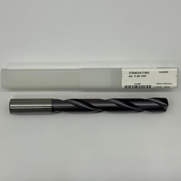 Widia Solid Carbide 2 Flute Drill .7047 (17.90mm) Cutting Dia X 4.75 Flute Length Coolant Thru