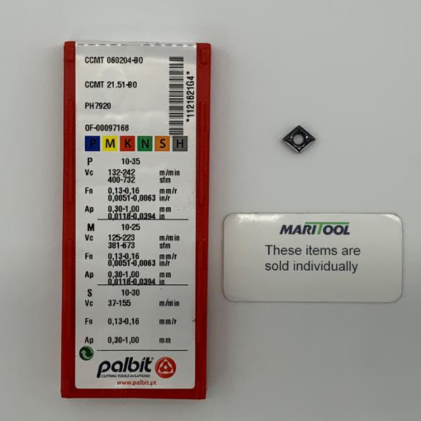 Palbit CCMT060204B0 PH7920 ( CCMT21.51 BO )