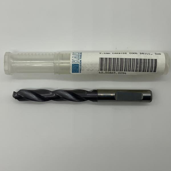 Sphinx Solid Carbide 2 Flute Drill .3701 (9.4mm) Cutting Dia X 2.01 Flute Length Coolant Thru