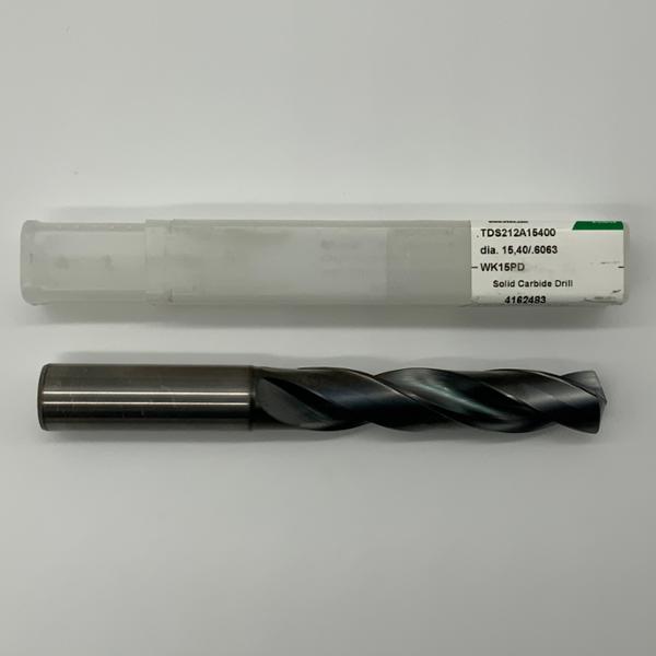Widia Solid Carbide 2 Flute Drill .6063 (15.4mm) Cutting Dia X 2.90 Flute Length