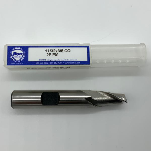 Widia HSS 2 Flute Endmill .3438 (11/32) Cutting Dia X .59 Flute Length