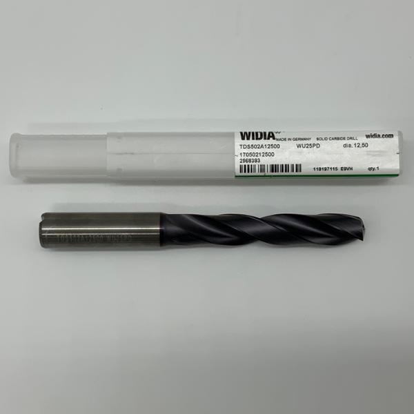 Widia Solid Carbide 2 Flute Drill .4921 (12.5mm) Cutting Dia X 2.70 Flute Length Coolant Thru