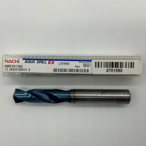 Nachi Solid Carbide 2 Flute Drill .5433 (13.8mm) Cutting Dia X 2.05 Flute Length