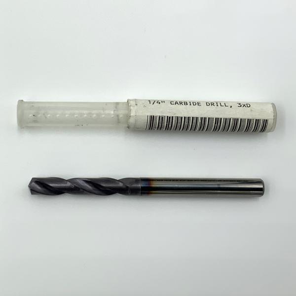 Sphinx Solid Carbide 2 Flute Drill .2500 (1/4”) Cutting Dia X 1.14 Flute Length