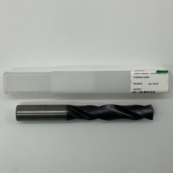 Widia Solid Carbide 2 Flute Drill .6299 (16.0mm) Cutting Dia X 3.0 Flute Length
