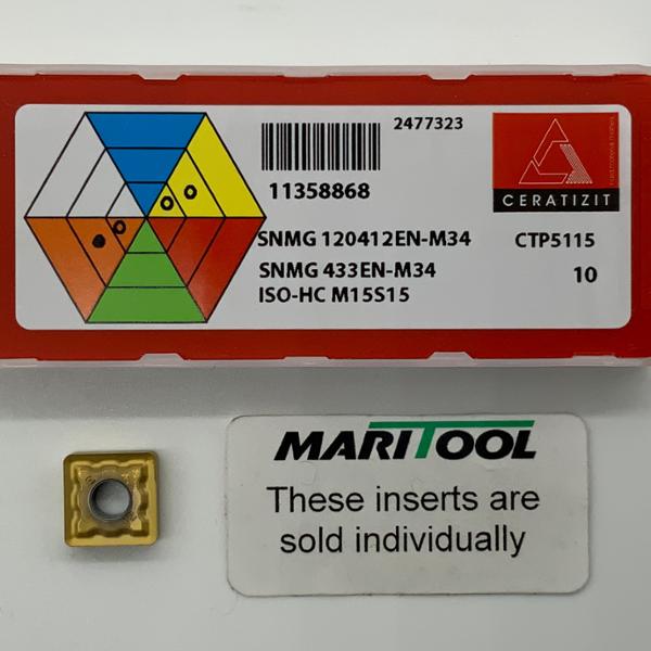Ceratizit SNMG120412EN M34 CTP5115 ( SNMG433EN M34 )