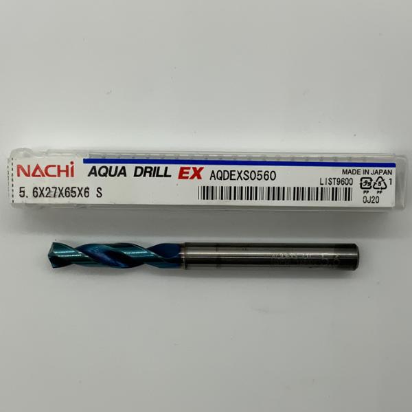 Nachi Solid Carbide 2 Flute Drill .2205 (5.6mm) Cutting Dia X 1.06 Flute Length