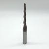 Solid Carbide 3 Flute Tapered Endmill Ball End .1875 Tip Dia X 1.7 Flute Length 1.5 Degree Taper Per Side