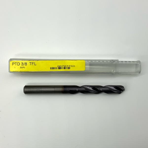 Precision Twist Solid Carbide 2 Flute Drill .3750 (3/8”) Cutting Dia X 1.9 Flute Length