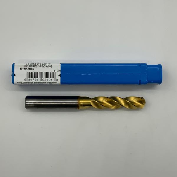 Kyocera Solid Carbide 2 Flute Drill .4252 (10.8mm) Cutting Dia X 1.75 Flute Length