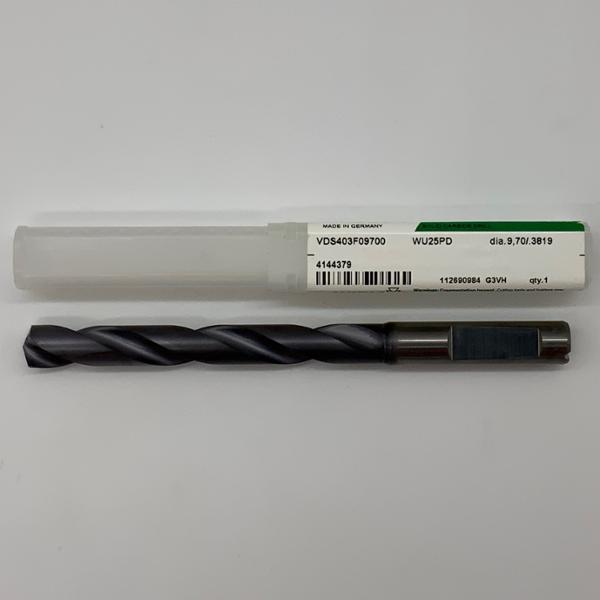 Widia Solid Carbide 2 Flute Drill .3819 (9.7mm) Cutting Dia X 2.85 Flute Length Coolant Thru