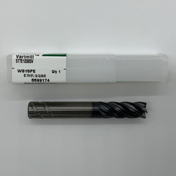 Widia Solid Carbide 5 Flute Endmill .4724 (12mm) Cutting Dia X 1.25 Flute Length