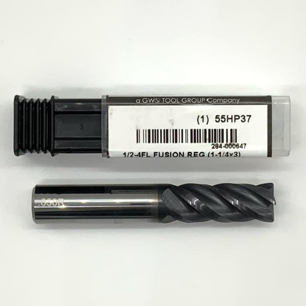 Monster Solid Carbide Variable Flute 4 Flute Endmill .5000 (1/2”) Cutting Dia X 1.25 Flute Length With .030” Corner Radius