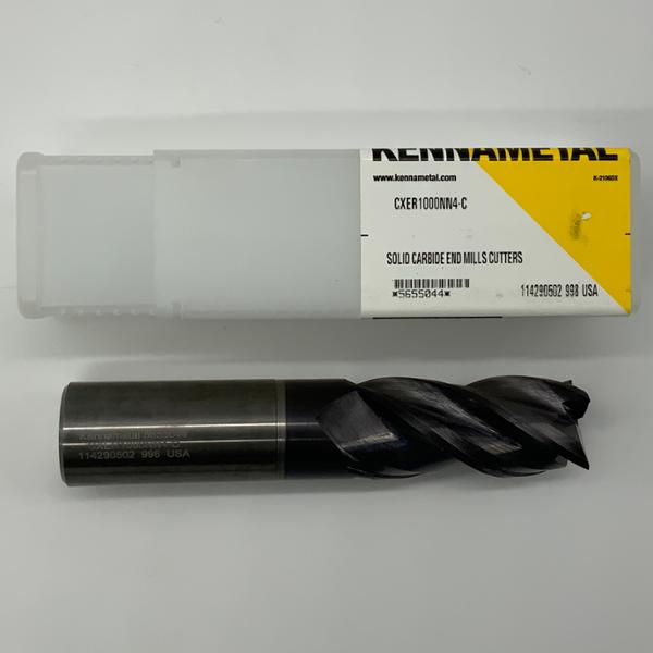 Kennametal Solid Carbide Necked 4 Flute Endmill 1.000 (25.4mm) Cutting Dia X 2.05 Flute Length With .008