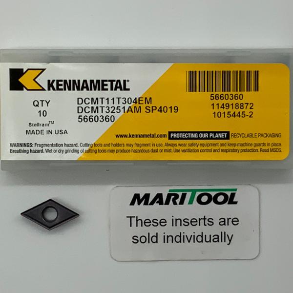 Kennametal DCMT11T304EM SP4019 ( DCMT32.51AM )