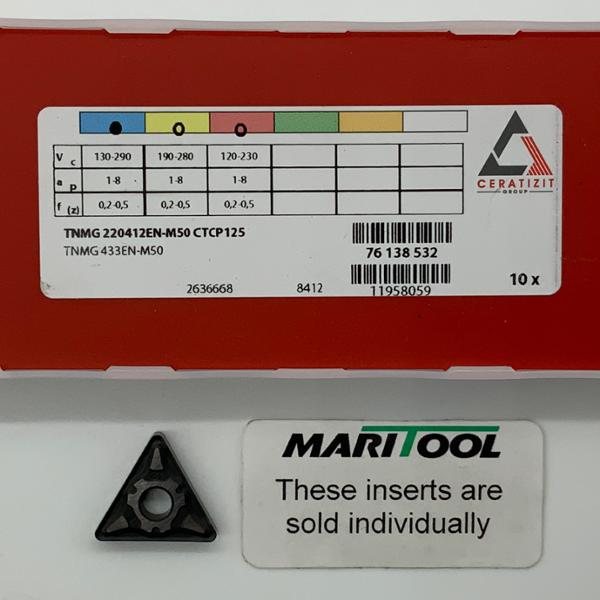 Ceratizit TNMG220412EN M50 CTCP125 ( TNMG433EN M50 )