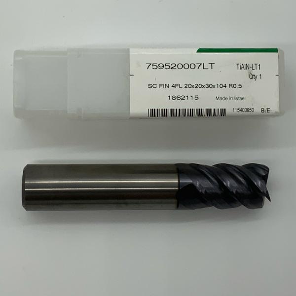 Widia Solid Carbide 4 Flute Endmill .7874 (20mm) Cutting Dia X 1.20 Flute Length With 0.02” Corner Radius