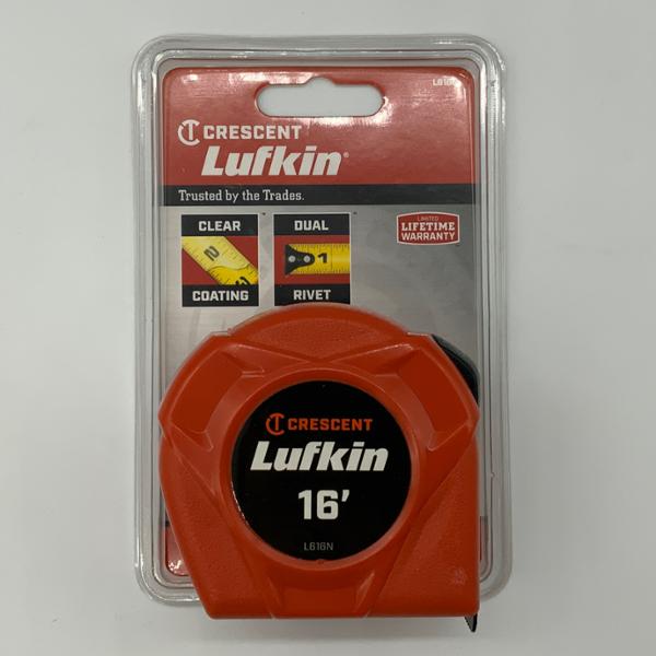 Lufkin Tape Measure 3/4” X 16’ Orange Power Return Lufkin Brand