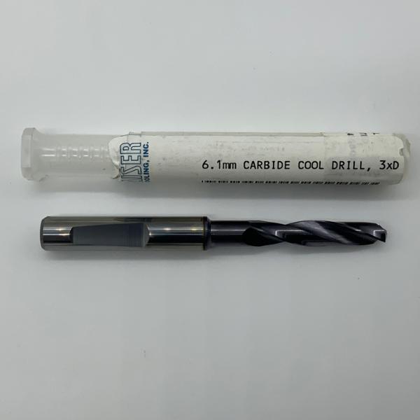 Sphinx Solid Carbide 2 Flute Drill .2402 (6.1mm) Cutting Dia X 1.03 Flute Length Coolant Thru
