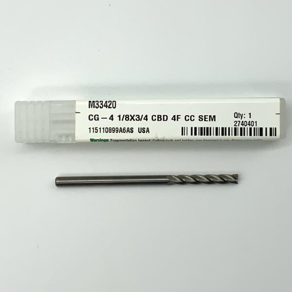 Widia Solid Carbide 4 Flute Endmill .1250 (1/8”) Cutting Dia X .75 Flute Length