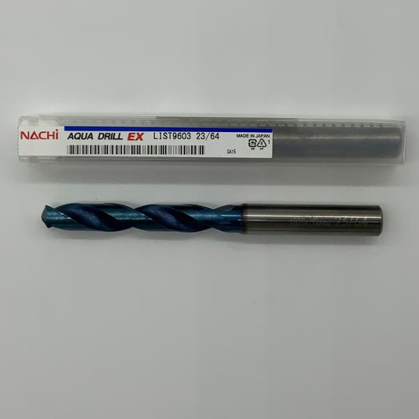 Nachi Solid Carbide 2 Flute Drill .3594 (23/64) Cutting Dia X 2.28 Flute Length