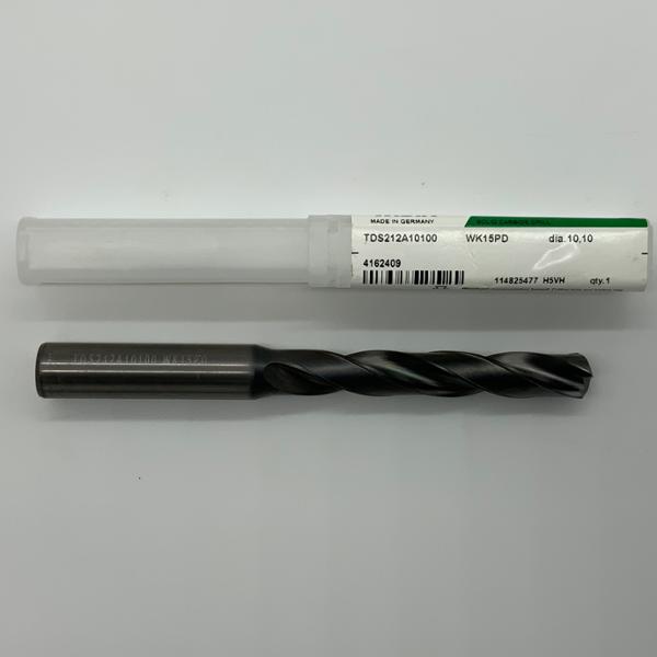 Widia Solid Carbide 2 Flute Drill .3976 (10.10mm) Cutting Dia X 2.46 Flute Length