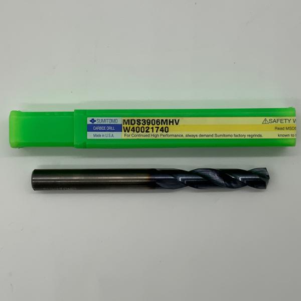 Sumitomo Solid Carbide 2 Flute Drill .3906 (25/64”) Cutting Dia X 1.70 Flute Length Coolant Thru