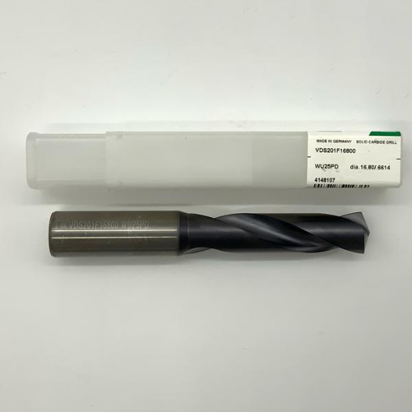 Widia Solid Carbide 2 Flute Drill .6614 (16.80mm) Cutting Dia X 2.35 Flute Length
