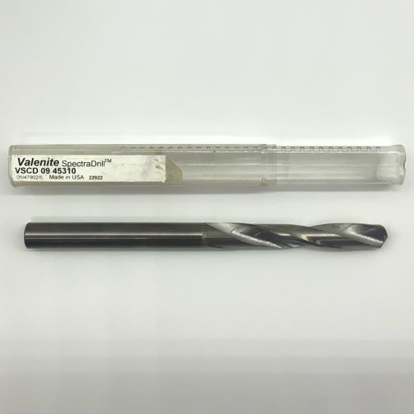 Valenite Solid Carbide 2 Flute Drill .4531 (29/64”) Cutting Dia X 2.80 Flute Length Coolant Thru