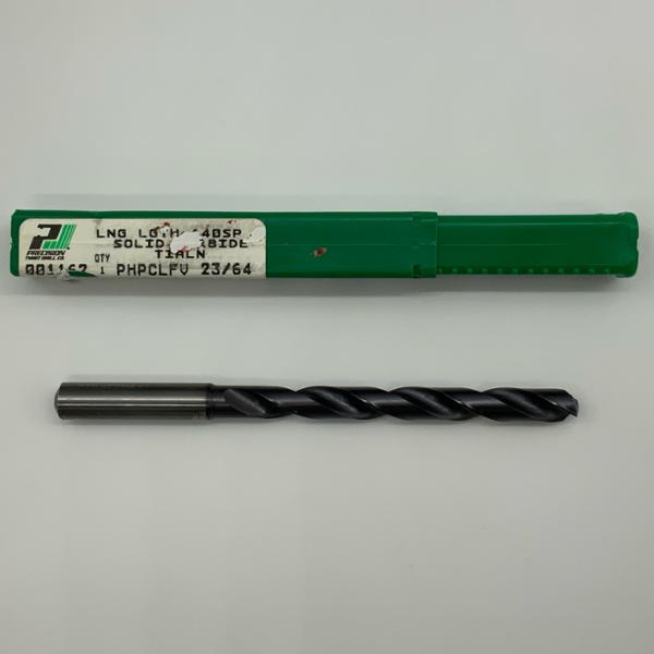Precision Twist Solid Carbide 2 Flute Drill .3594 (23/64”) Cutting Dia X 3.20 Flute Length Coolant Thru