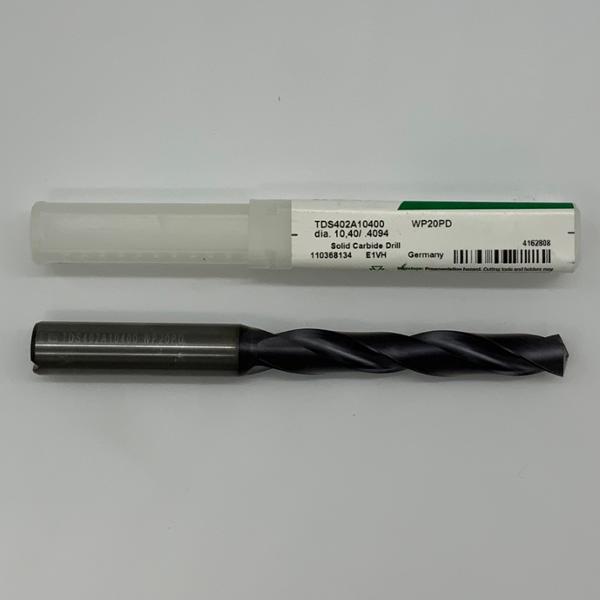 Widia Solid Carbide 2 Flute Drill .4094 (10.40mm) Cutting Dia X 2.53 Flute Length Coolant Thru