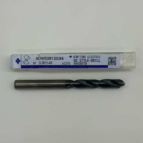 Sumitomo Solid Carbide 2 Flute Drill .2812 (9/32”) Cutting Dia X 1.40 Flute Length