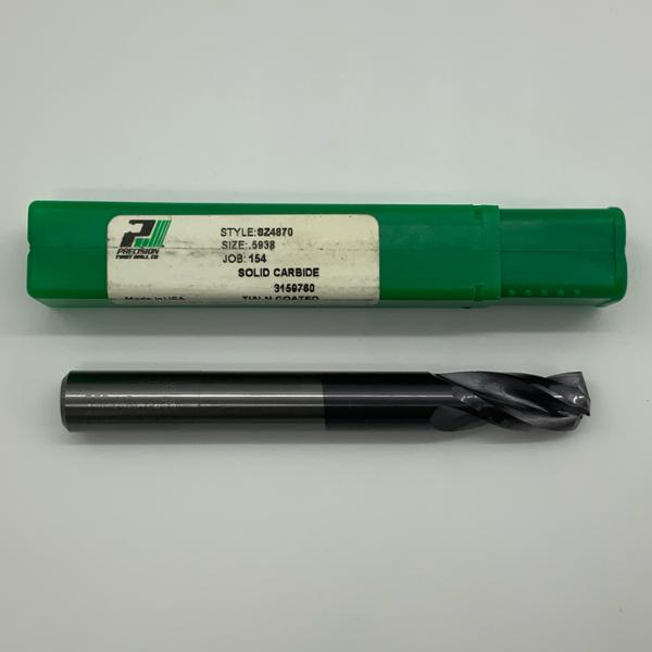 Precision Twist Solid Carbide 3 Flute Drill .5938 (19/32”) Cutting Dia X 1.35 Flute Length With Coolant Thru