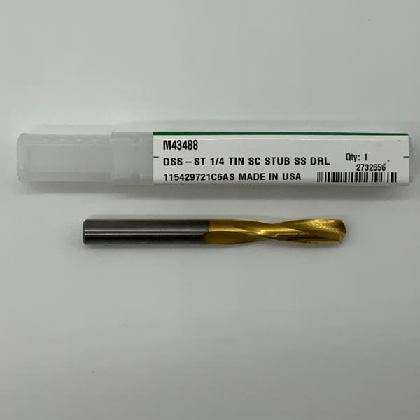 Widia Solid Carbide 2 Flute Drill .2500 (1/4”) Cutting Dia X 1.10 Flute Length