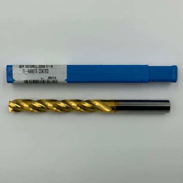 SGS Solid Carbide 3 Flute Drill .3906 (25/64) Cutting Dia X 2.63 Flute Length