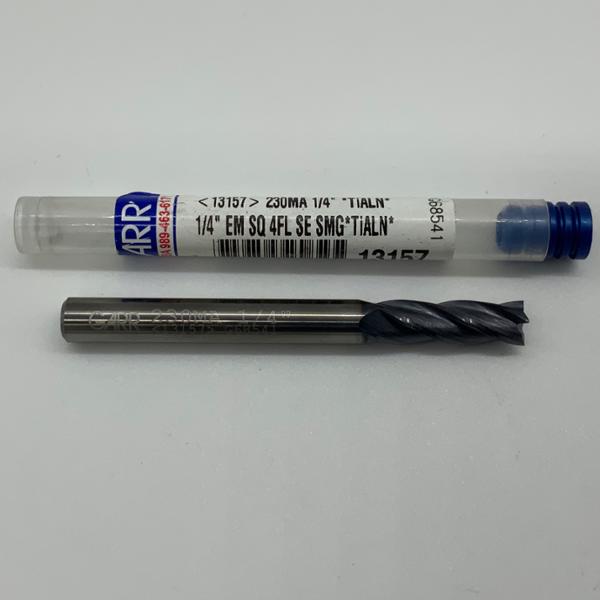 Garr Solid Carbide 4 Flute Endmill .250 (1/4) Cutting Dia X .75 Flute Length